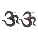 piercing faux ecarteur bois tribal