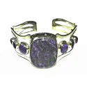 super bracelet en argent massif avec des Amétystes  fait main .-bijouxbijoux.ch