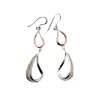 boucle d'oreille femme en argent 925 bi-couleur