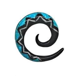 2 cm Blau Spirale / 008 - PLCi01