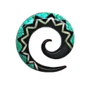 3 cm Blau Spirale / 009 - PLCi01