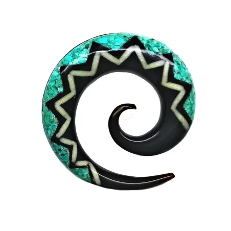 3 cm Spirale Bleu / 009 - PLCi01