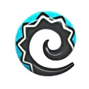 3,5 cm Blau Spirale / 010 - PLCi01