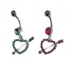 piercing de nombril avec un coeur et une flèche de super qualité. - bijouxbijoux.ch
