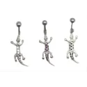 Piercing de nombril lézard avec brillant.-bijouxbijoux.ch