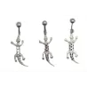 Piercing de nombril lézard avec brillant.-bijouxbijoux.ch
