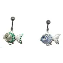 piercing de nombril poisson avec brillant.-bijouxbijoux.ch
