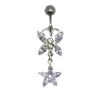 Piercing papillon avec étoile pour le nombril.- bijouxbijoux.ch