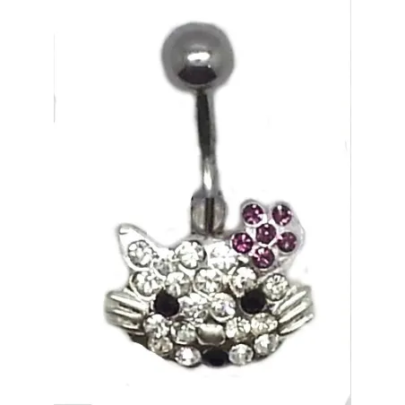 très joli piercing de nombril Hello K .bon prix .- bijouxbijouxch