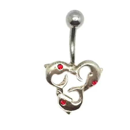 piercing de nombril triple dauphin ,très avantageux.- bijouxbijoux.ch