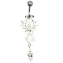 piercing de nombril en forme de losange avec des cristaux.- bijouxbijoux.ch