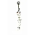 piercing de nombril triple cristal vous enchantera.- bijouxbijoux.ch