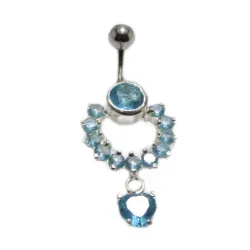 piercing de nombril monté avec de nombreux strass . -  bijouxbijoux.ch