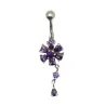 piercing de nombril de haute qualité avec 9 strass et une tige en acier chirurgicale.-bijouxbijoux.ch