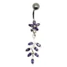 piercing de nombril en argent avec de nombreux strass très beaux.-bijouxbijoux.ch