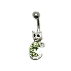 super piercing de nombril chaton acier 316L.-bijouxbijoux.ch