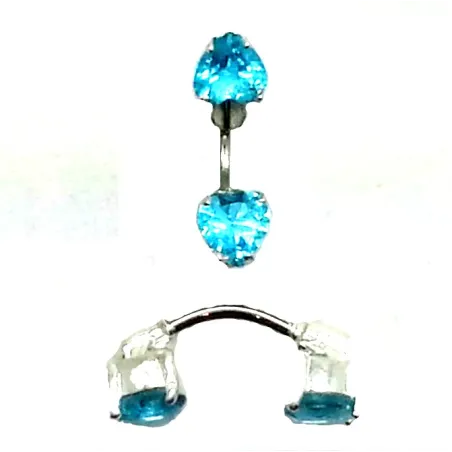 piercing de nombril argent et acier chirurgical.-bijouxbijoux.ch