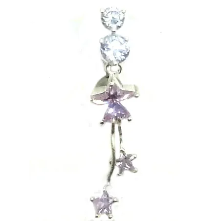 piercing de nombril en argent et acier chirurgical avec des strass pour 49 frs .-bijouxbijoux.ch