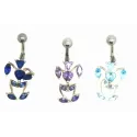 piercing de nombril en argent et acier chirurgical avec des strass pour 29 frs .-bijouxbijoux.ch