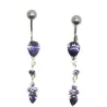 piercing de nombril en argent et acier chirurgical avec 2 strass,vous est proposé par bijouxbijoux.ch
