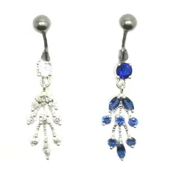 piercing de nombril en argent et acier chirurgical avec de nombreux strass pour 49 frs .-bijouxbijoux.ch