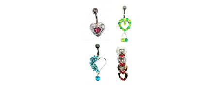 Piercing de nombril coeur