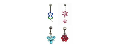 Piercing nombril fleur